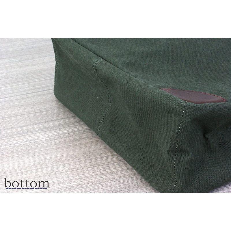 日乃本帆布 帆布 トートバッグ L 4ポケット No，203 (モスグリーン) 帆布 トートバッグ 4ポケット No，203 モスグリーン