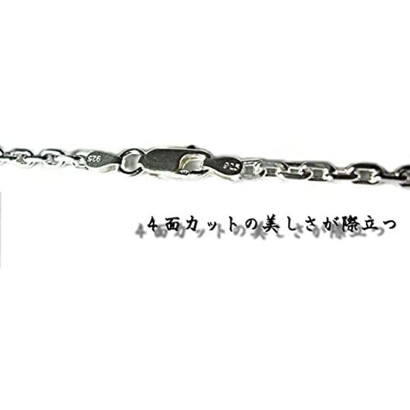 あずきチェーン シルバー925 ネックレス 4mm 50cm 太角チェーン 小豆 シルバー925 ネックレス 4mm 50cm 太角チェーン 小豆