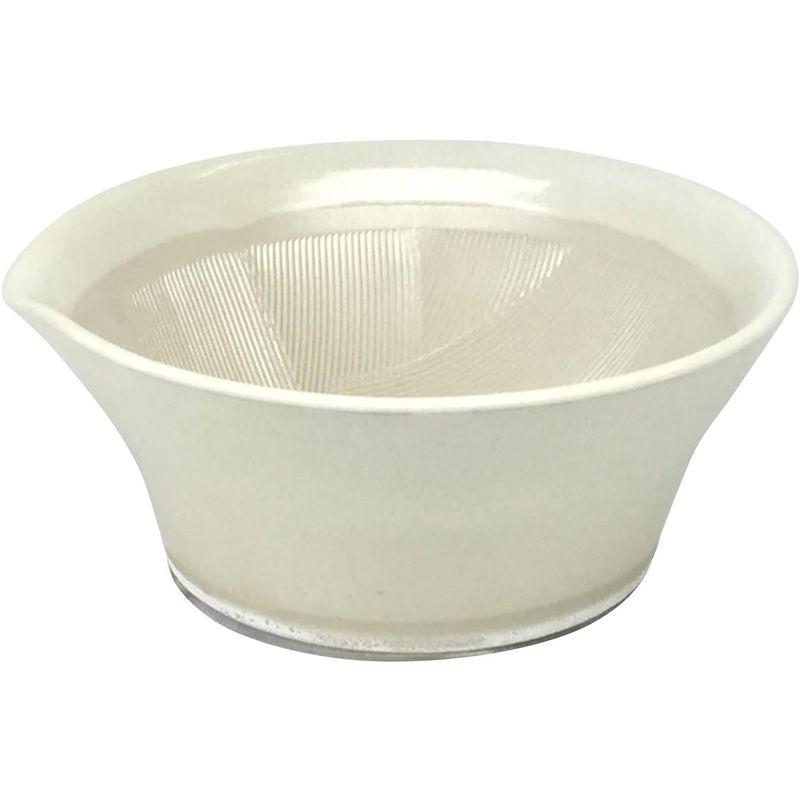 人気 おすすめ 元重製陶所 石見焼 離乳食にも使える 白色 底 すり鉢 シリコン テーブルを傷つけない (すりこぎセット) すりばち カラー  直径約13.5 キッチンツール