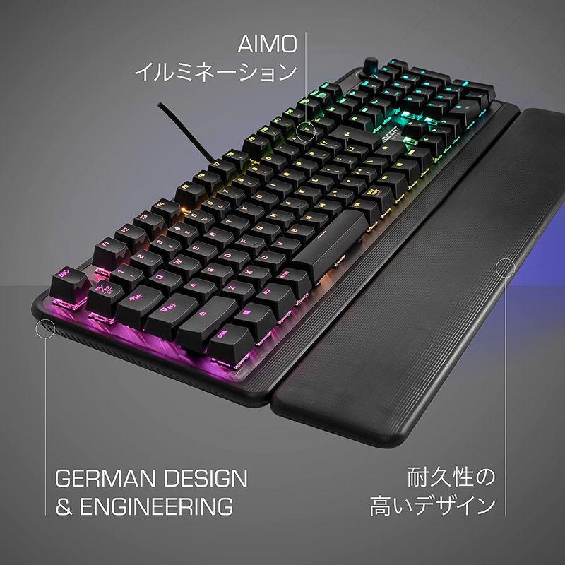 ROCCAT USB Pyro メカニカル RGB ゲーミングキーボード リニア(赤軸) JP日本語配列 ドイツデザイン ROC-12-62 USB Pyro メカニカル RGB ゲーミングキーボード リニア 赤軸 JP日本語配列 ドイツデザイン ROC