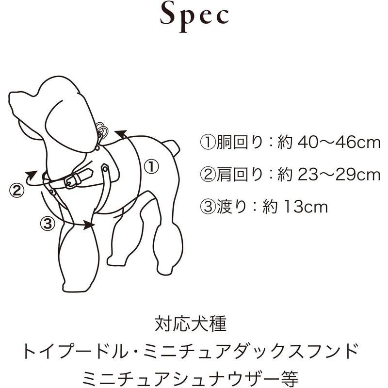 Now&Fountain ボディベルト Bタイプ ジュエリーエンボス 本革 ハーネス トイプードル ミニチュアダックスフンド ミニチュアシュ ミニチュアダックスフンド ボディベルト Bタイプ ジュエリーエンボス 本革 ハーネス トイプードル ミニチュアシュ