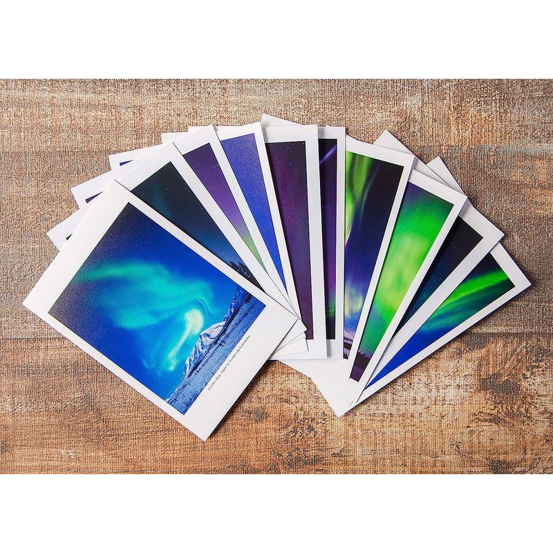 78%OFF!】 絶景 アラスカ オリジナルポストカード (オーロラ縦) 10枚セット シリーズ ポストカード、絵葉書 