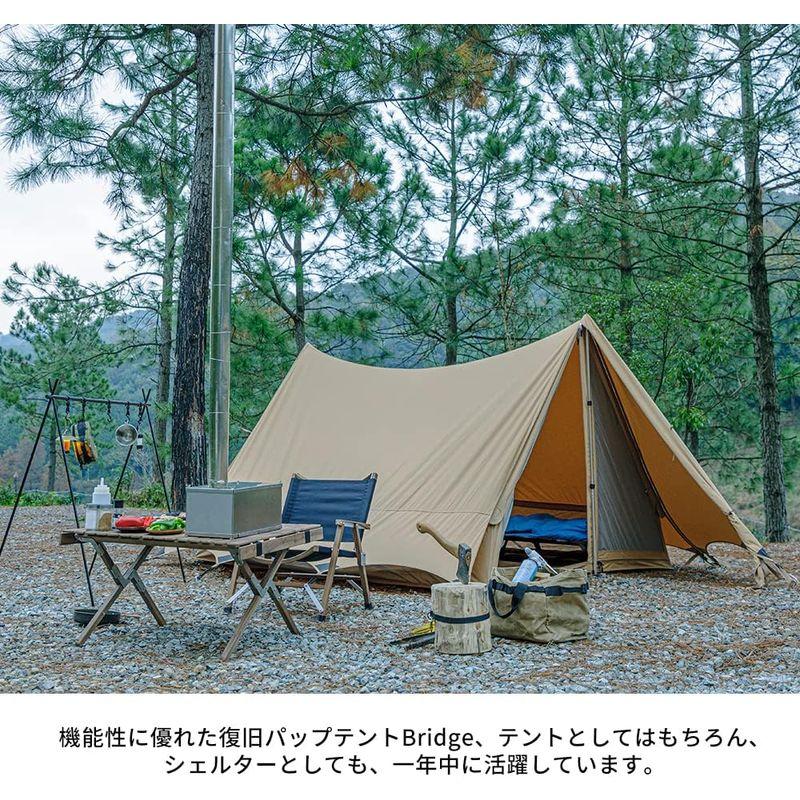 SoomloomテントBRIDGE440x250x150cmアウトドアキャンピング T/C素材 日除け ポリコットン 日陰濃い 遮熱/耐火/ T/C素材 ポリコットン 日除け 日陰濃い 遮熱/耐火/ サイズ