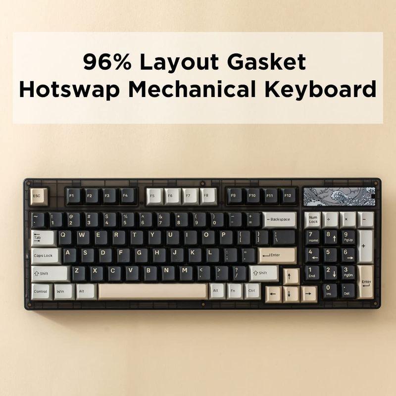 YUNZII Keynovo IF98 98キー 96％ホットスワップ可能なガスケット搭載 メカニカルキーボード RGBバックライト Mac スマホ、タブレット、パソコン パソコン周辺機器 マウス、トラックボール P1552595704(13607円)