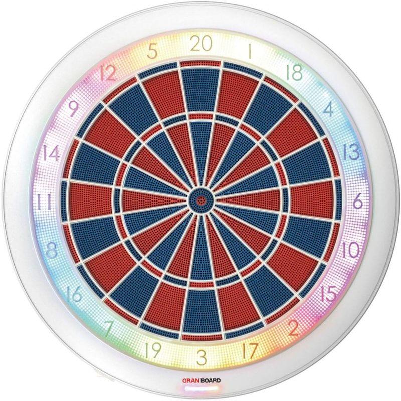 GRAN GRAN BOARD 132 ホワイト (ブルー/レッド) ハードダーツ規格 ソフトダーツ用ダーツボード (通信対戦 Blueto GRAN BOARD ホワイト ブルー/レッド ハードダーツ規格 ソフトダーツ用ダーツボード 通信対戦 Blueto