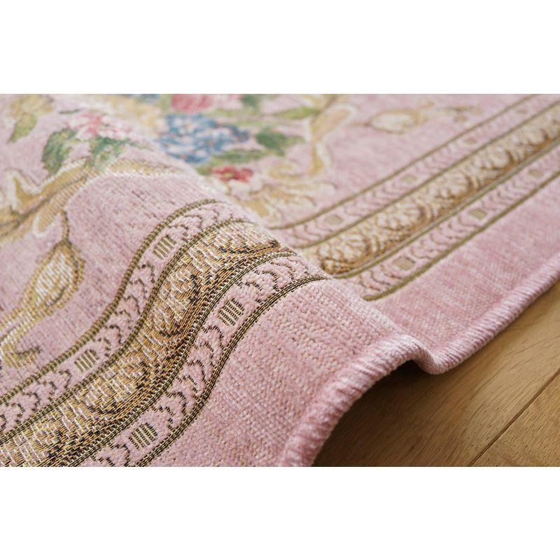 サヤンサヤン 花柄 ラグマット 絨毯 アルダ 200x200 2畳 ローズ ゴブラン織 ベルギー製 花柄 ラグマット 絨毯 アルダ 200x200 2畳 ローズ ゴブラン織 ベルギー製