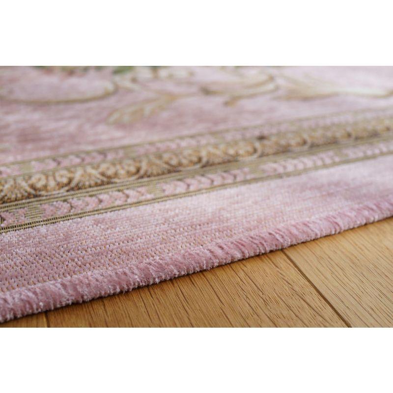 サヤンサヤン 花柄 ラグマット 絨毯 アルダ 200x200 2畳 ローズ ゴブラン織 ベルギー製 花柄 ラグマット 絨毯 アルダ 200x200 2畳 ローズ ゴブラン織 ベルギー製