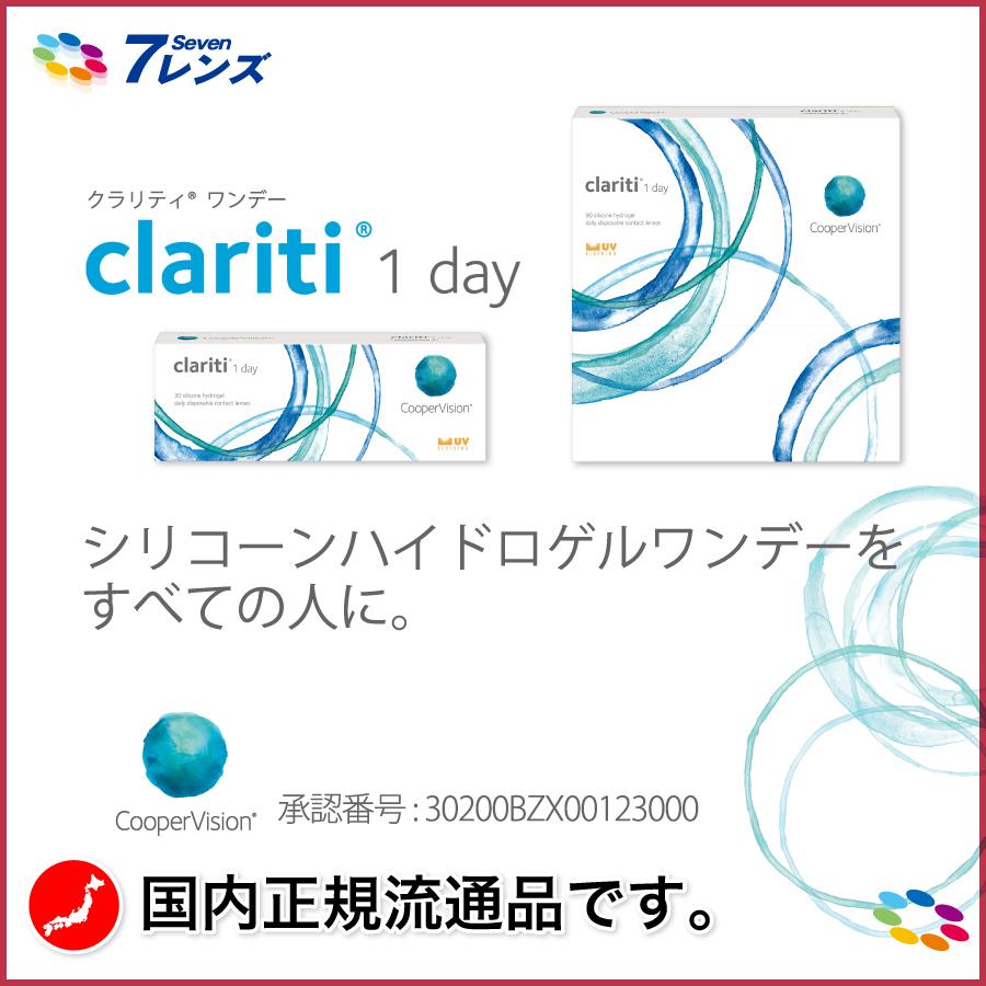 「7lens公式」 クーパービジョン クラリティワンデー 2箱 (1箱90枚入り) 要処方箋 コンタクトレンズ Clariti 1day コンタクト ワンデー 1日使い捨て｜7lens｜02