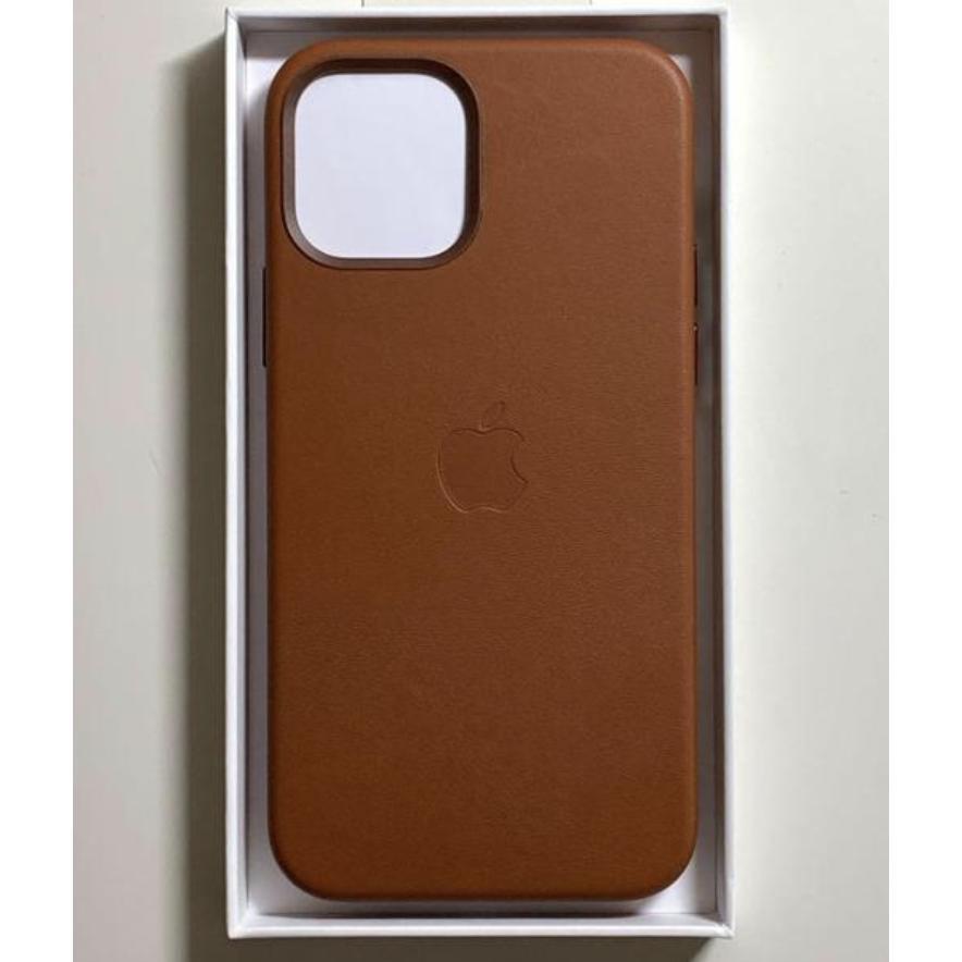 【新品未使用】iPhone12/12Pro 用 純正レザーケース 新品 純正 iPhone 12 / Pro レザーケース・サドルブラウン 並行