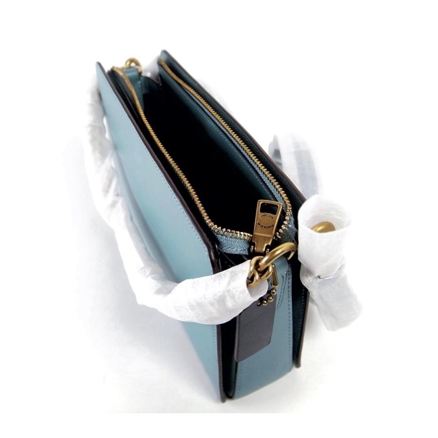 コーチ シグネチャー チェーン クロスボディ バック 78801 青 質屋出品  