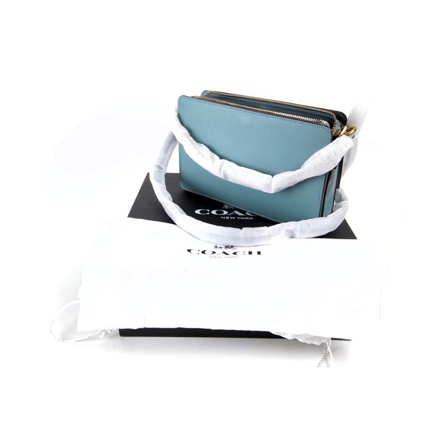 コーチ シグネチャー チェーン クロスボディ バック 78801 青 質屋出品  