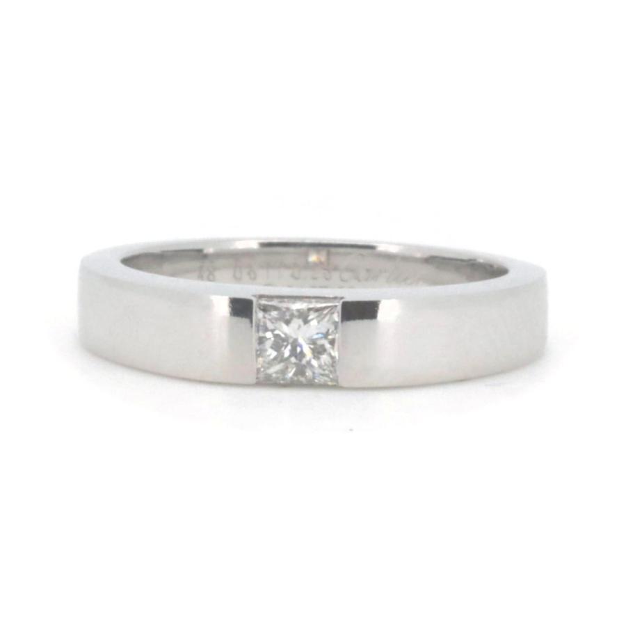 カルティエ タンク リング 指輪 ダイヤモンド 0.25ct 8号 K18WG(18金 