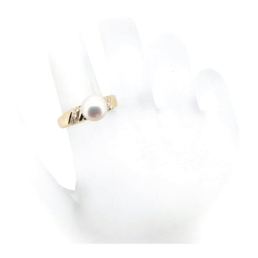 MIKIMOTO（ミキモト） パール ダイヤモンドリング 指輪 8.1ミリ 11号