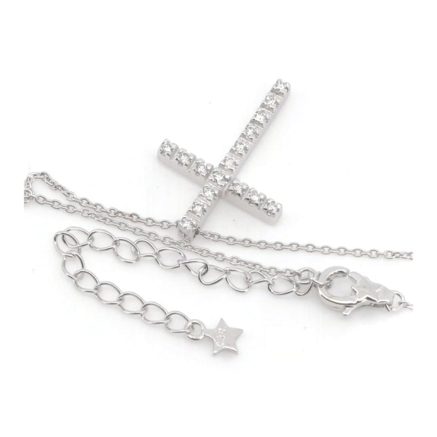 STAR JEWELRY スタージュエリー ダイヤモンド クロス ネックレス 0.16 