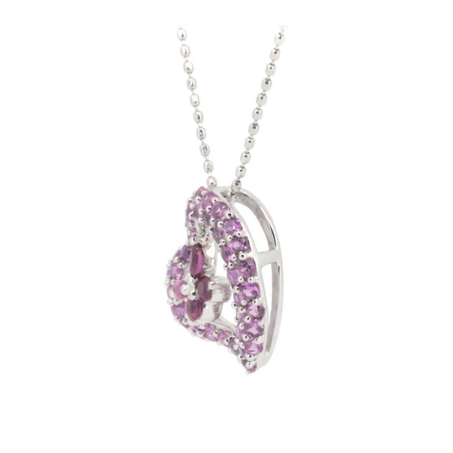 笠原真寿美 ルビー ピンクサファイア ペンダント R0.15ct 0.58ct K18WG 