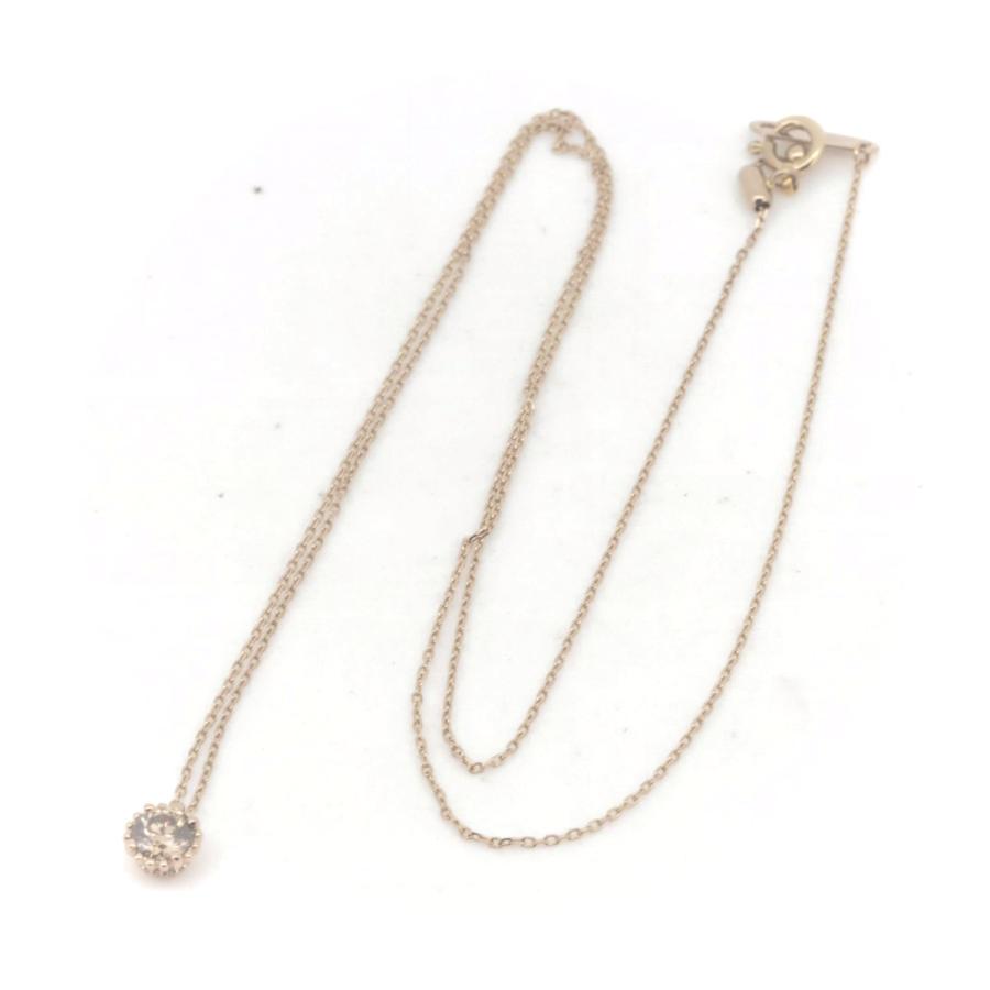 カシケイ ミル ダイヤモンド ネックレス 0.30ct K18BG(18金 ブラウン 