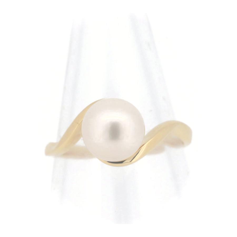MIKIMOTO ミキモト パール リング 指輪 7.7ミリ 11号 K18YG(18金