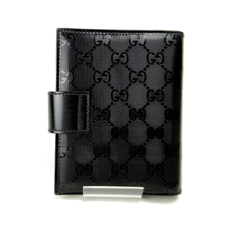 グッチ 手帳カバー 115240 GGインプリメ 男女兼用 黒 質屋出品 : b1362 