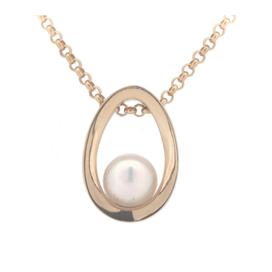 MIKIMOTO ミキモト パール ネックレス 6.4ミリ K18YG(18金 イエロー  