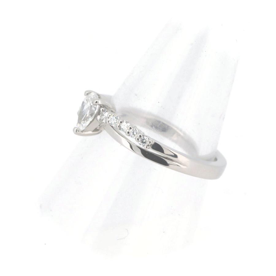 GSTV　Pt 空中セッティング ホワイトダイヤモンド リング 13号 GSTV ダイヤモンド リング 指輪 13号 0.30ct 0.13ct PT950(プラチナ