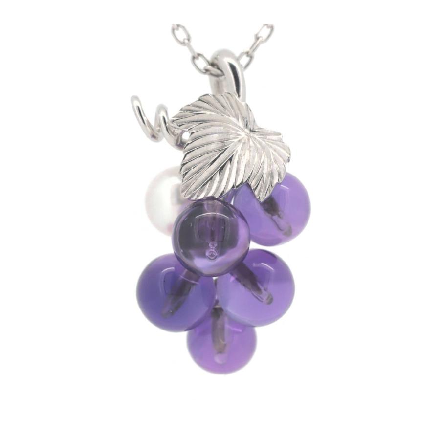 美品 MIKIMOTO ミキモト 葡萄 ぶどう モチーフ シルバーネックレス