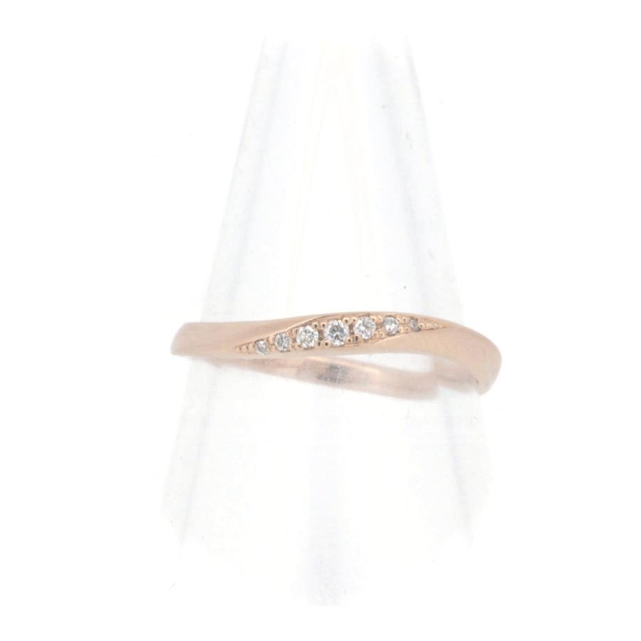 組曲 ダイヤモンド リング 指輪 11号 0.04ct K18PG(18金 ピンク 