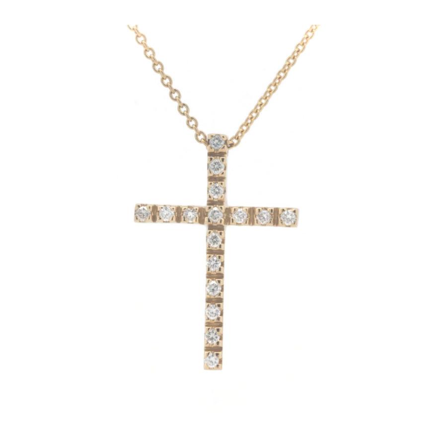 STAR JEWELRY スタージュエリー ダイヤモンド クロス ネックレス 0.16 