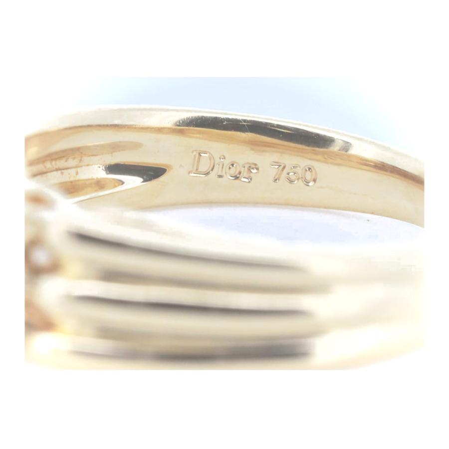 Christian Dior ディオール ダイヤモンド リング 指輪 10号 0.18CT  