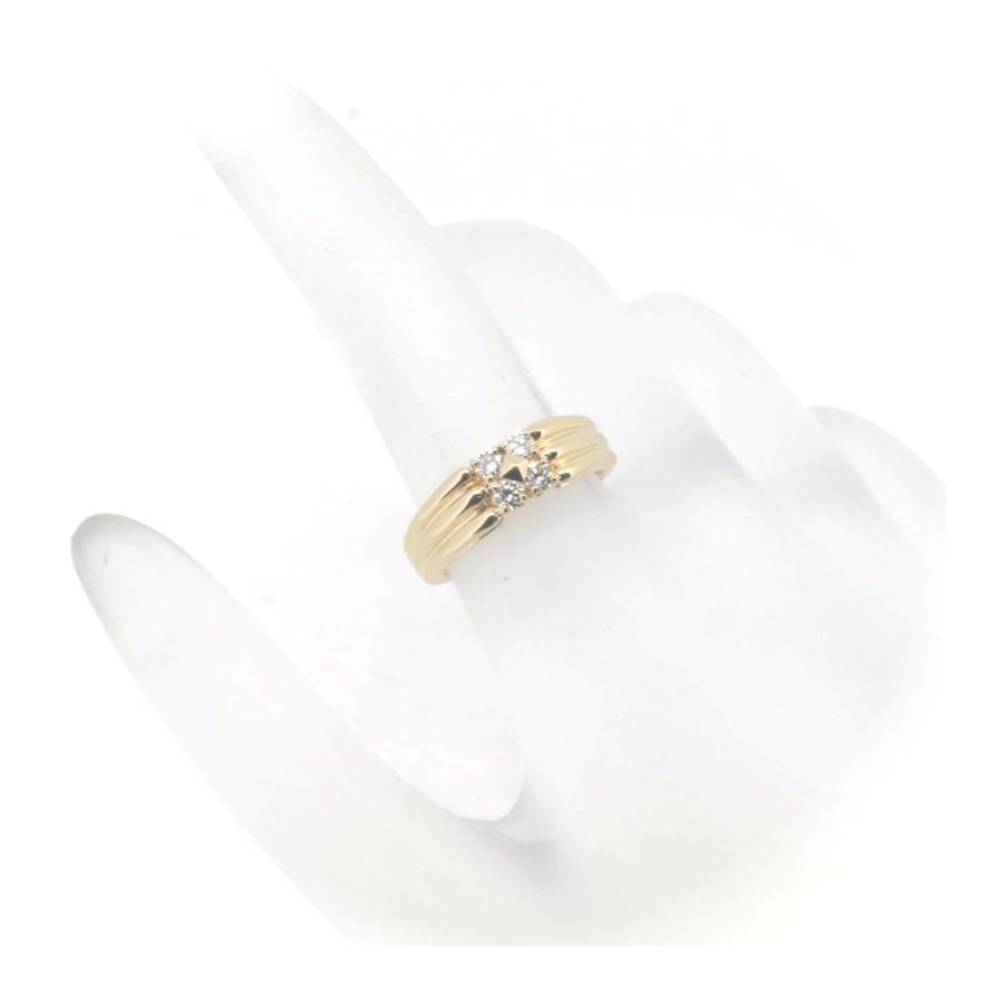 Christian Dior ディオール ダイヤモンド リング 指輪 10号 0.18CT  