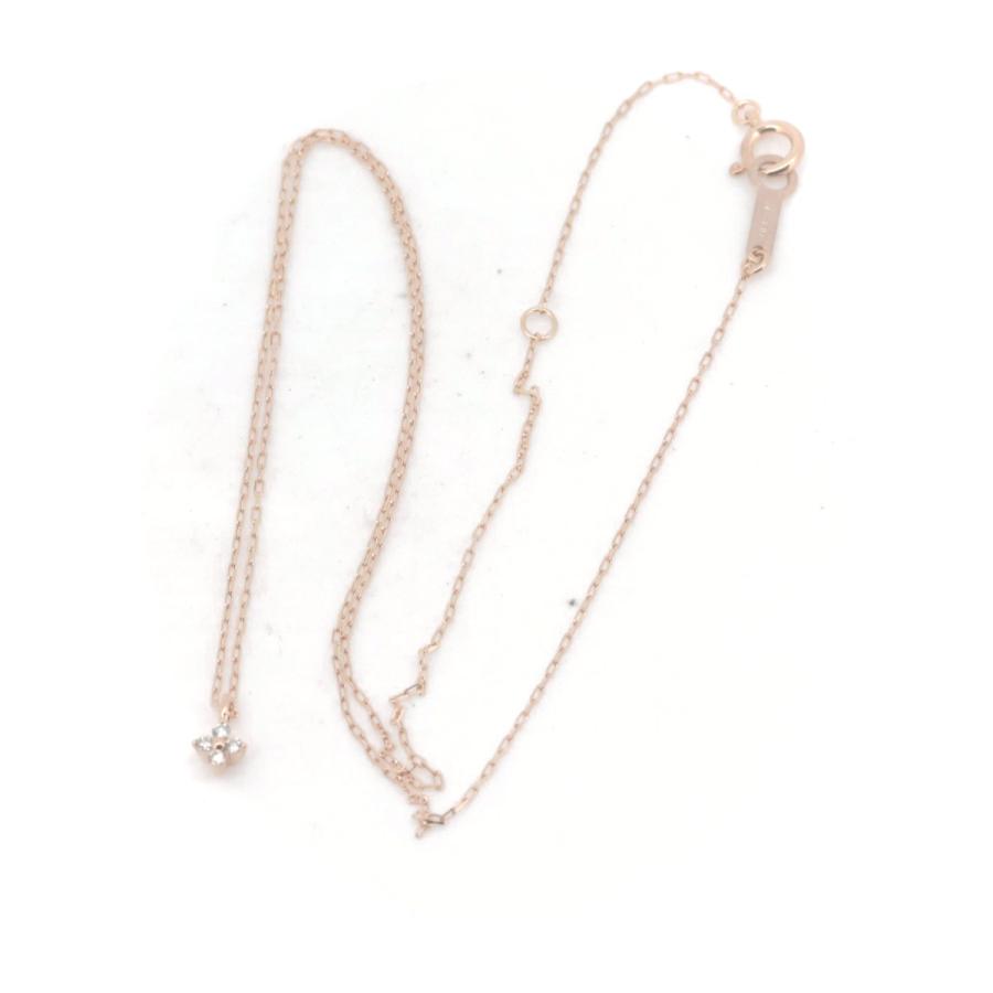 4℃ ヨンドシー ダイヤモンド ネックレス K10PG(10金 ピンクゴールド 