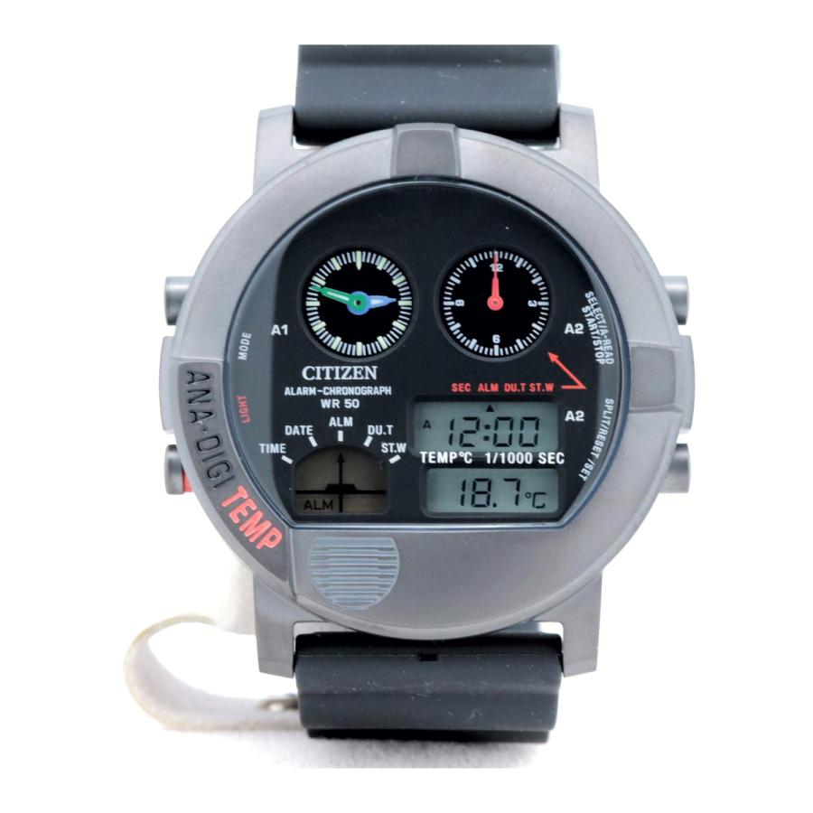 CITIZEN（シチズン） レコードレーベルアナデジテンプ JG0074-11E