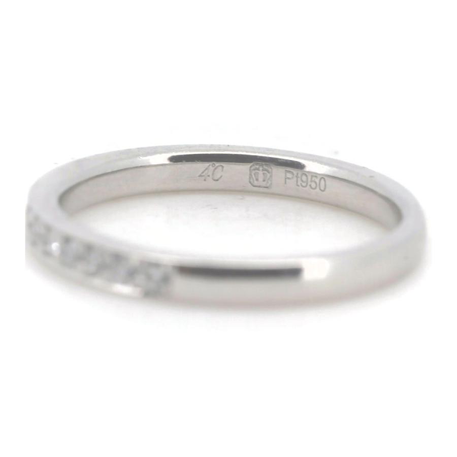 4℃ ヨンドシー ハーフエタニティ ダイヤモンド リング 指輪 8号 PT950  
