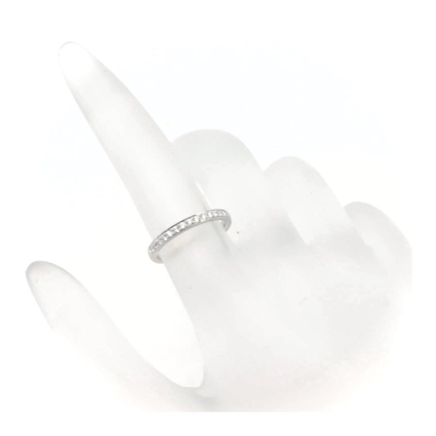 4℃ ヨンドシー ハーフエタニティ ダイヤモンド リング 指輪 8号 PT950  