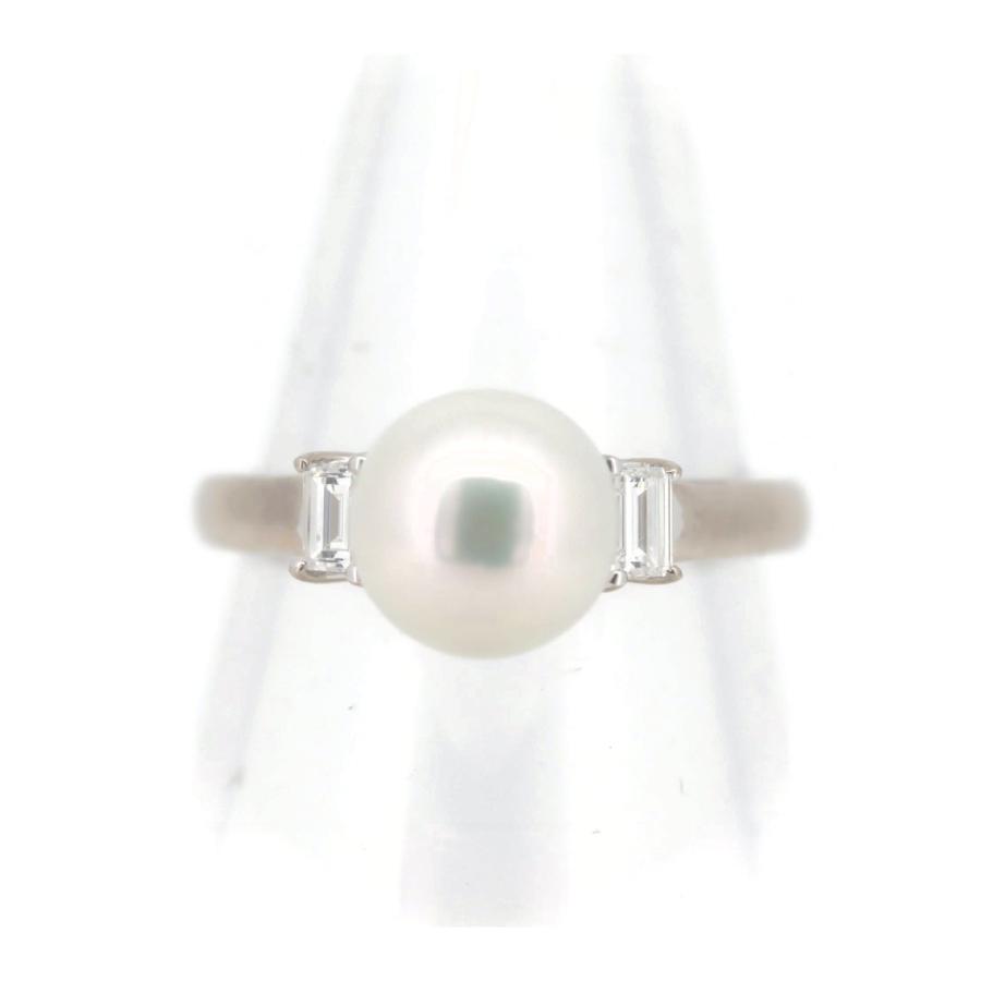 TASAKI タサキ パール ダイヤモンド リング 指輪 9.1ミリ 0.27ct 16号  