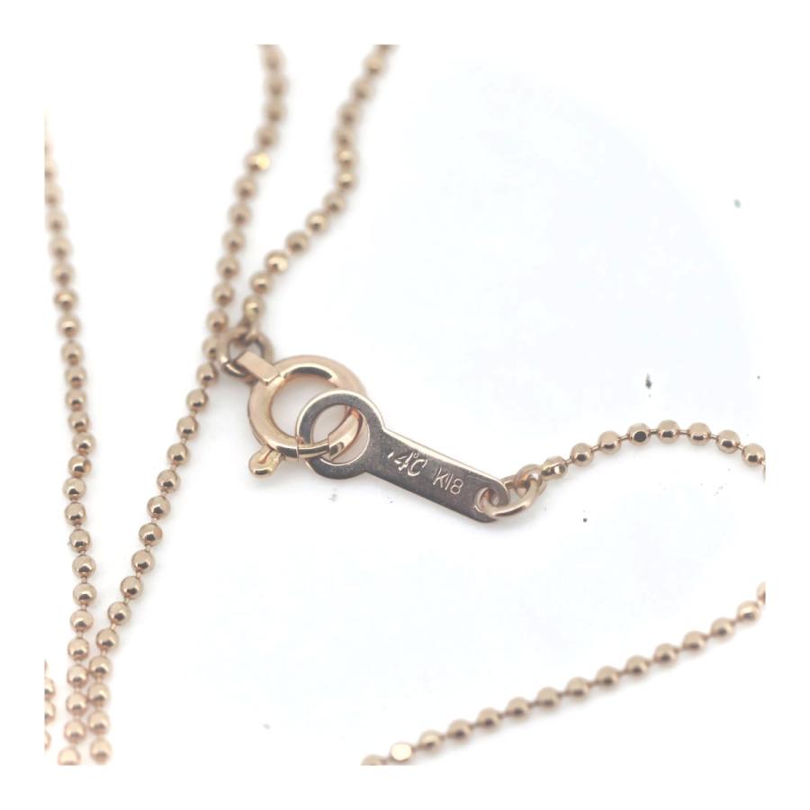 4℃ ヨンドシー ハートモチーフ ダイヤモンド ネックレス K18PG(18金 