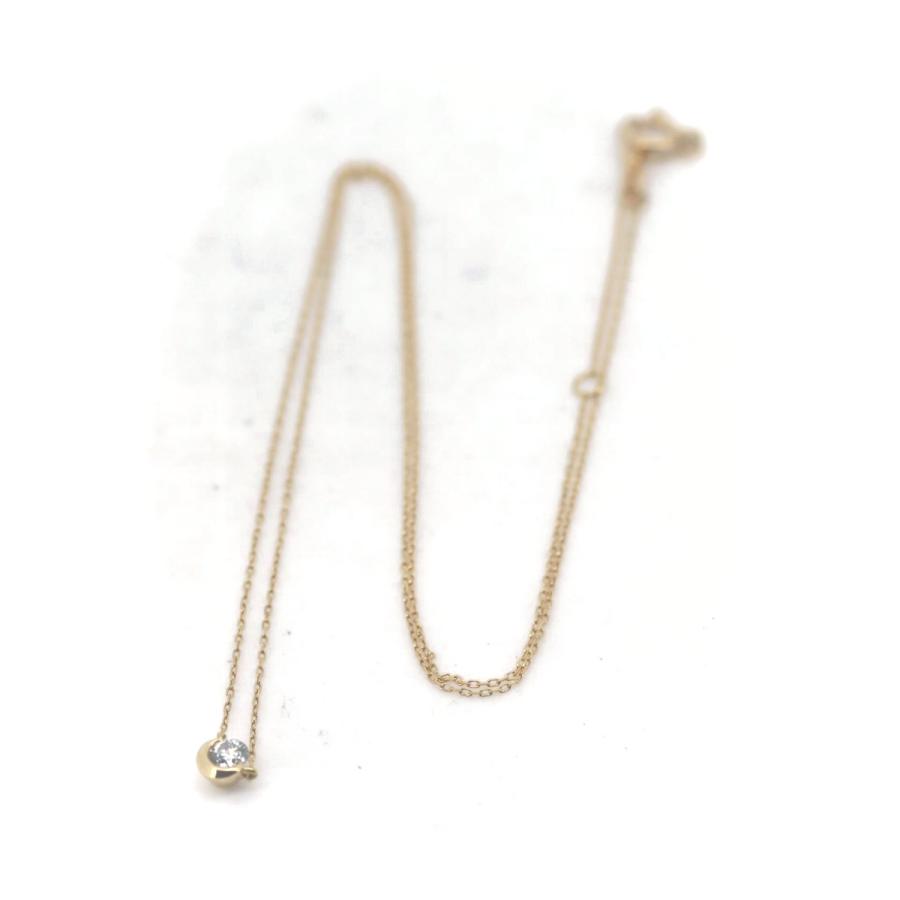 フォーエバーマーク ダイヤモンド ネックレス 0.126ct(F.IF.EX) K18YG