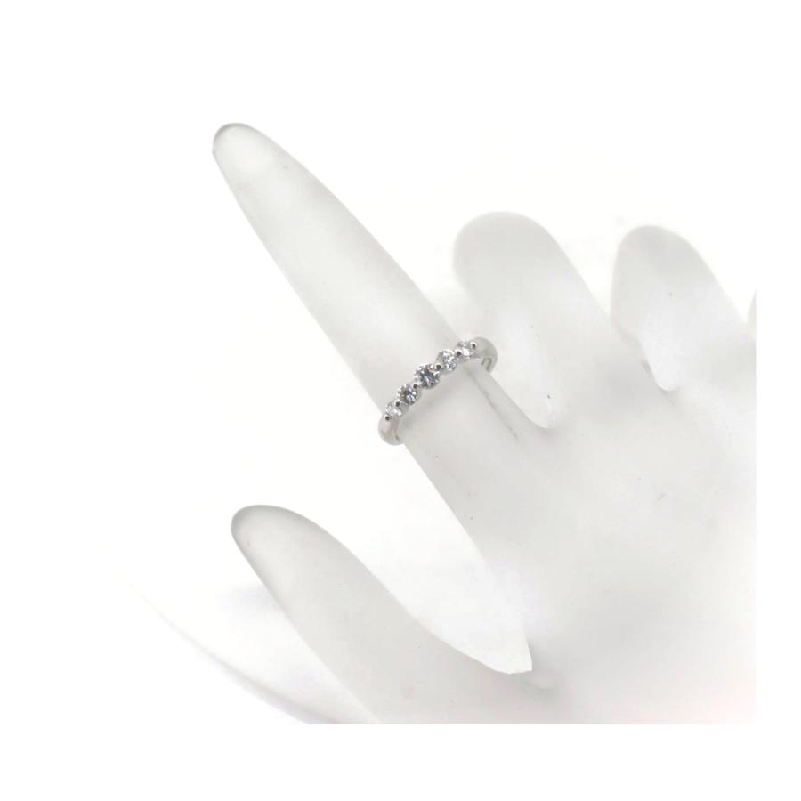 PT Pt900(プラチナ) ハーフエタニティ ダイヤモンド リング 指輪 0.31