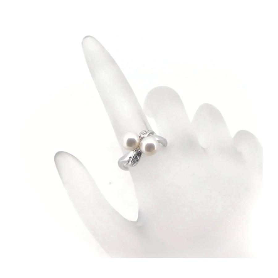 TASAKI タサキ パール ダイヤモンド リング 指輪 真珠7ミリ 0.06ct 11 