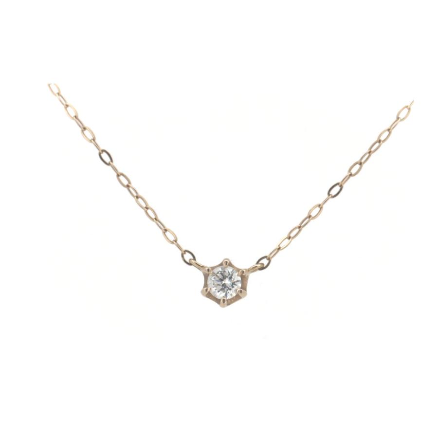 4℃（ヨンドシー） ダイヤモンド ネックレス K18PG(18金 ピンクゴールド