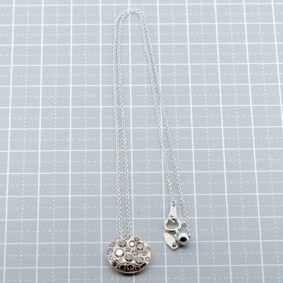 カシケイ メランジェ ダイヤモンド ネックレス 1.00ct K18PG/K18WG(18