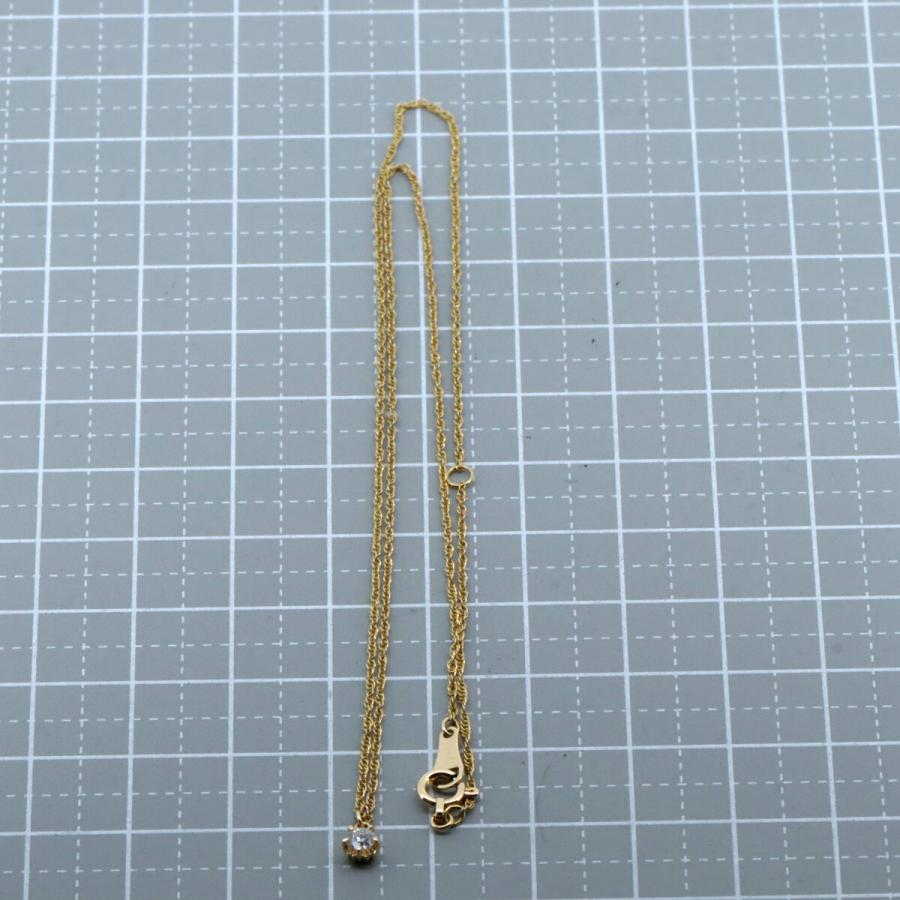 agete（アガット） ダイヤモンド ネックレス 0.10ct K18YG(18金