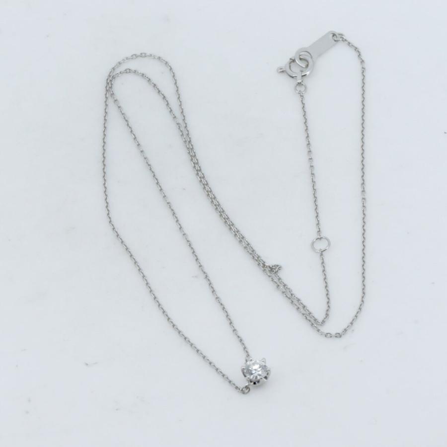 4℃ プラチナ850 ダイヤ　ネックレス 4℃ ヨンドシー PT850 Pt850 プラチナ ダイヤモンド カーブライン