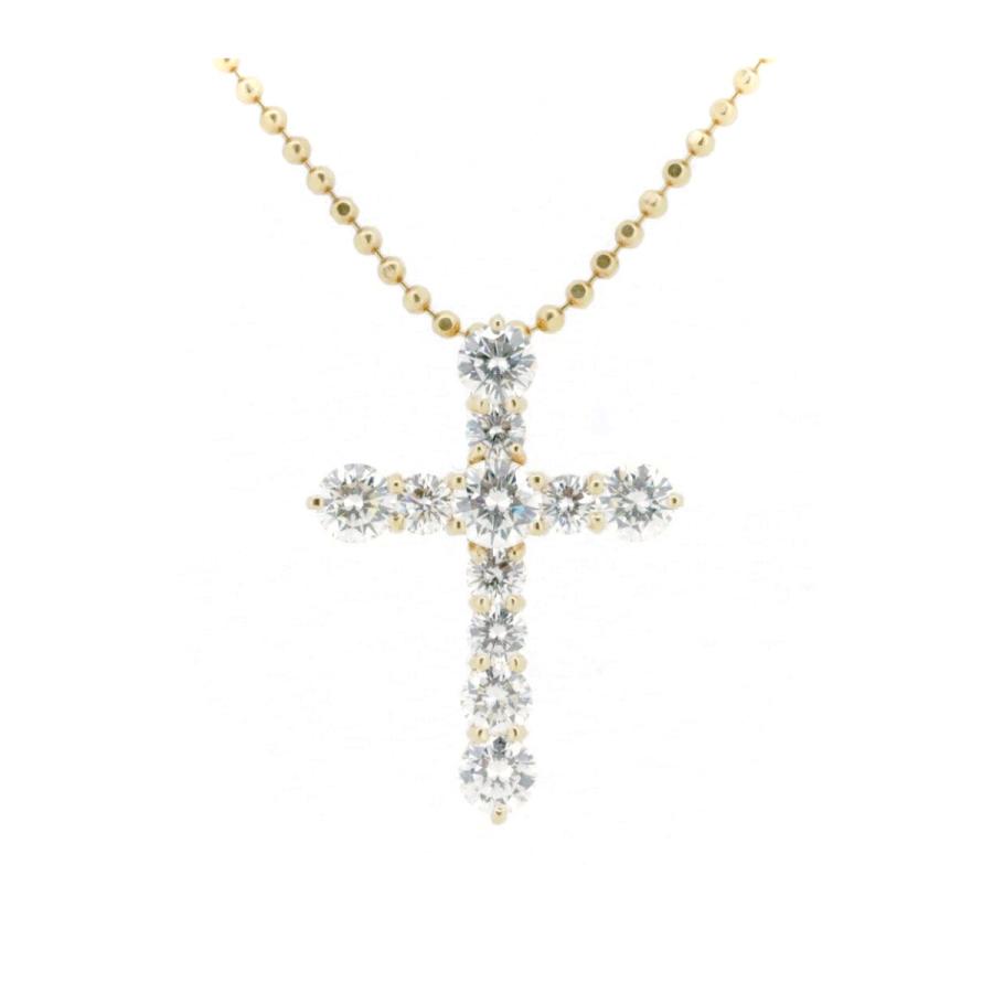 TASAKI（タサキ） ダイヤモンド クロス ネックレス 1.02ct K18YG(18金