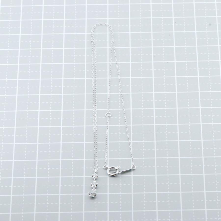 4℃（ヨンドシー） ダイヤモンド ネックレス K18WG(18金 ホワイト