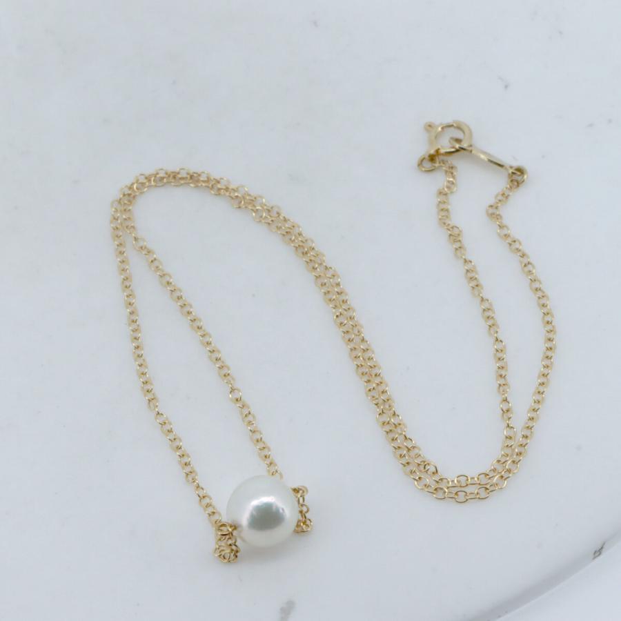MIKIMOTO（ミキモト） パールネックレス 7.5ミリ 一粒真珠 K18YG(18金