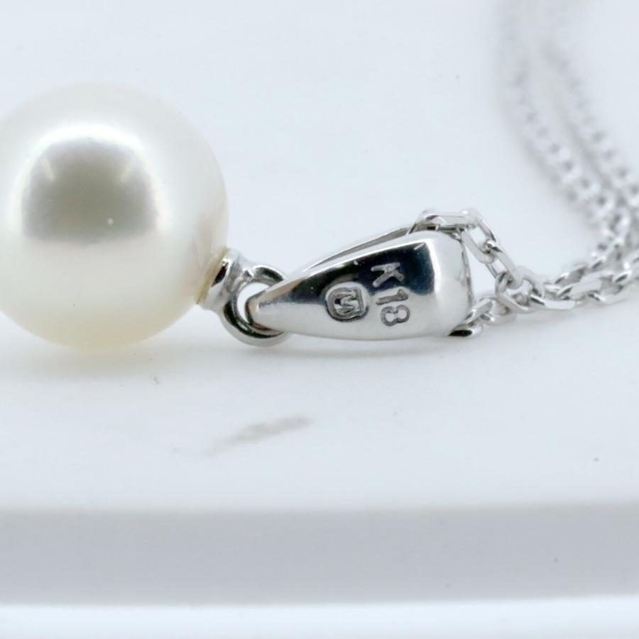MIKIMOTO（ミキモト） パール ネックレス 7.3ミリ 一粒真珠 K18WG(18金