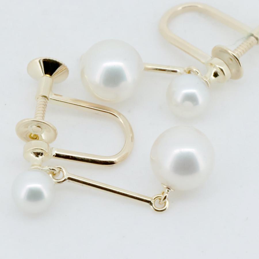 MIKIMOTO（ミキモト） パール イヤリング 7.4ミリ 5.0ミリ 真珠 K18YG