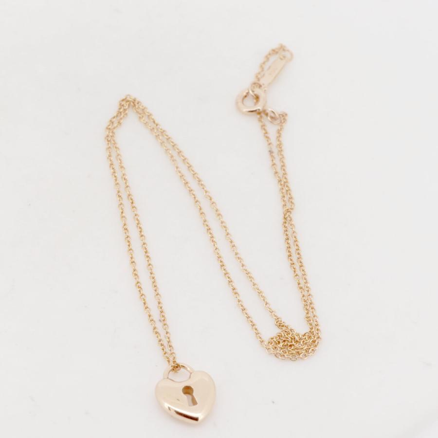 TIFFANY&Co. ティファニー ハートロック ネックレス K18PG(18金 ピンク  