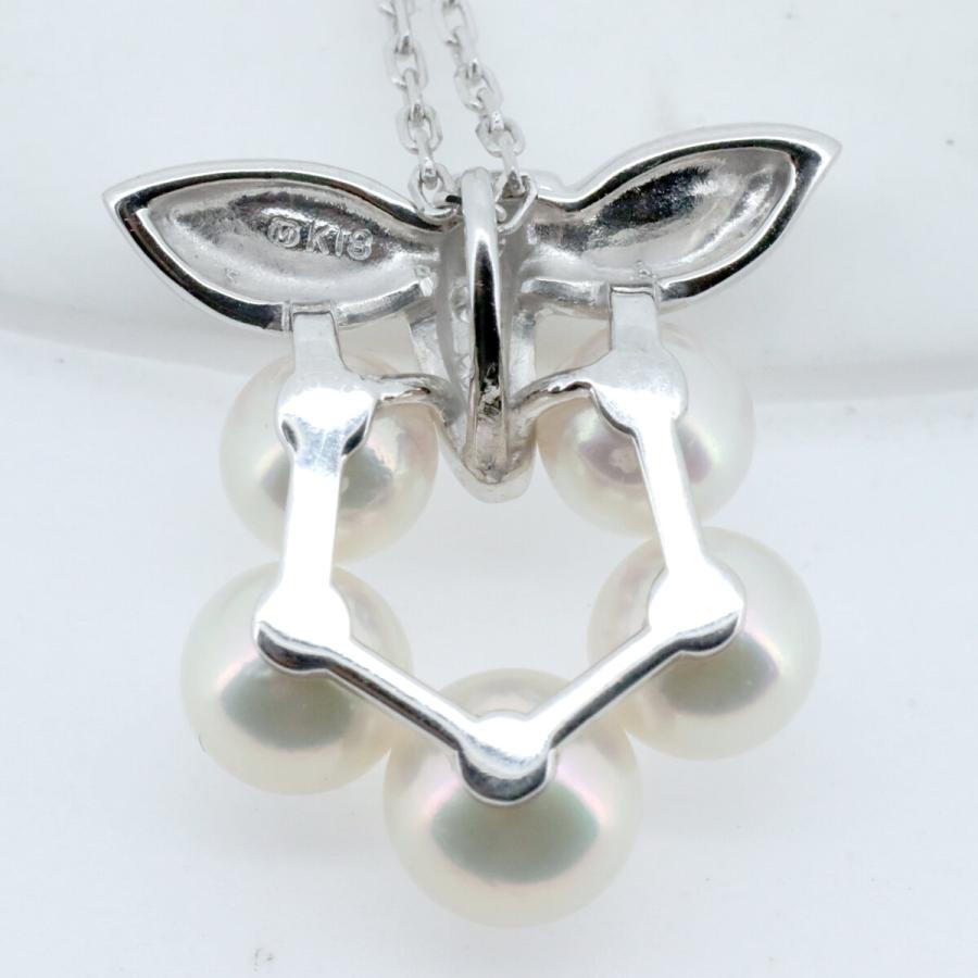 MIKIMOTO（ミキモト） パールダイヤモンド ネックレス 6.6ミリ K18WG