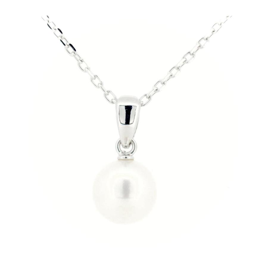 MIKIMOTO ミキモト パール ネックレス 7.5ミリ 一粒 真珠 K18WG(18金  